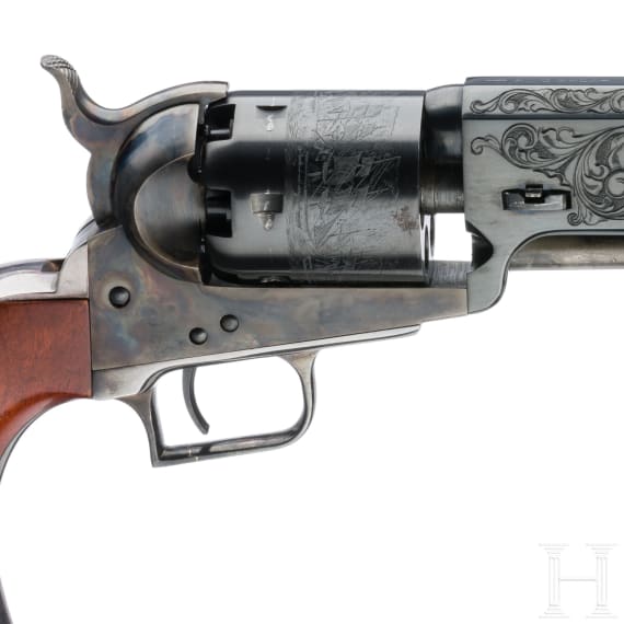 Perkussionsrevolver Colt Model 1851 Navy, postwar, im Kasten, USA, um 1975