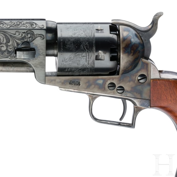 Perkussionsrevolver Colt Model 1851 Navy, postwar, im Kasten, USA, um 1975