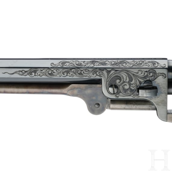 Perkussionsrevolver Colt Model 1851 Navy, postwar, im Kasten, USA, um 1975