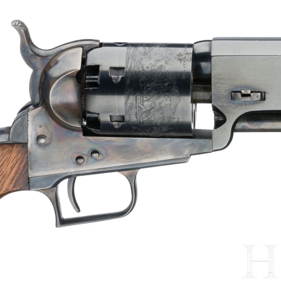 Perkussionsrevolver Colt Model 1851 Navy, postwar, im Kasten, USA, um 1975