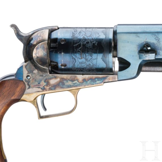 Perkussionsrevolver Colt Walker, hochwertiger italienischer Nachbau im Kasten, um 1975