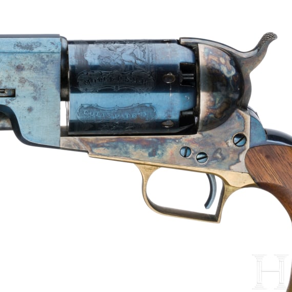 Perkussionsrevolver Colt Walker, hochwertiger italienischer Nachbau im Kasten, um 1975