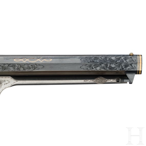 Perkussionsrevolver Colt Navy 1851, hochwertiger italienischer Nachbau, im Kasten, um 1975
