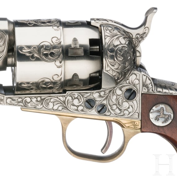 Colt New Model 1860 Army, Centaure Marshal-Model, Luxus-Werksgravur
