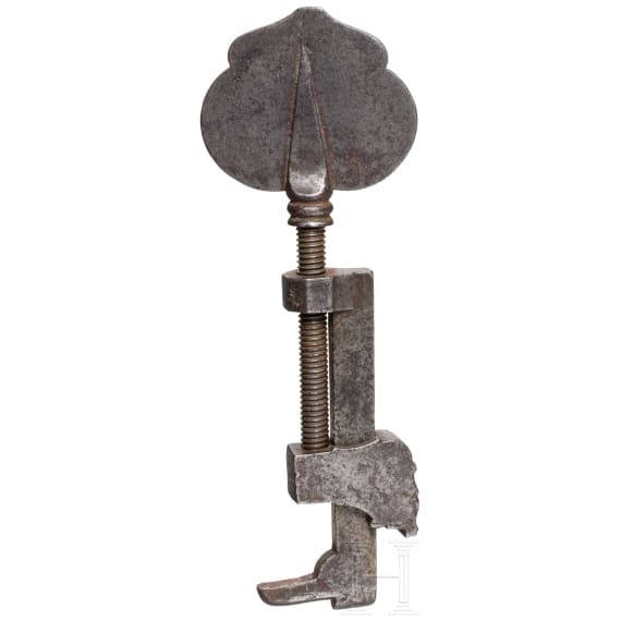 Barocker milit&auml;rischer Federspanner, deutsch, datiert 1748