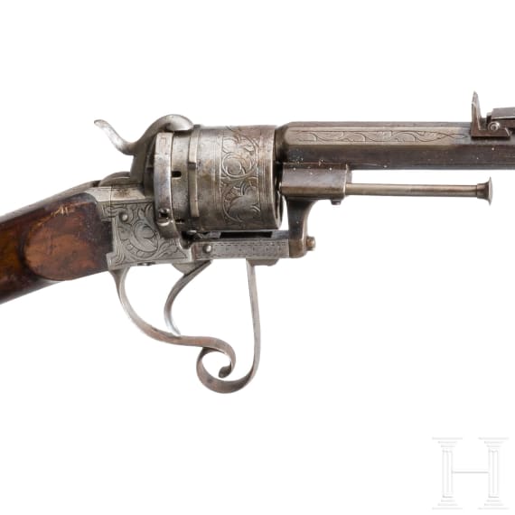 Lefaucheux-Revolverb&uuml;chse, Belgien, um 1885