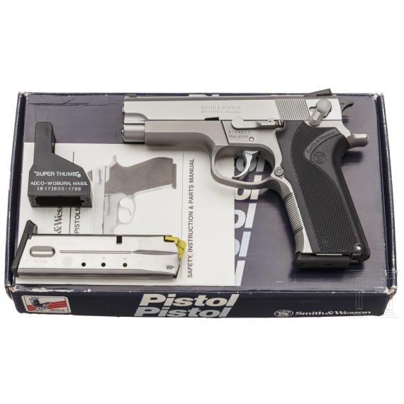 Smith & Wesson Mod. 4006, "Third Generation Compact & Full-Size .40 S&W", Stainless, im Karton