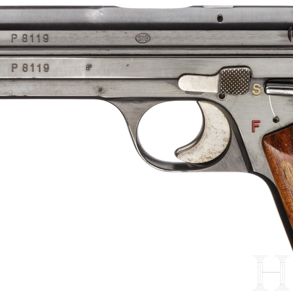 SIG P 210-3, 3. Fabrikationsserie, Polizei Basel, mit Futteral