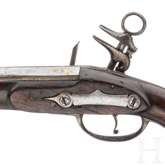 Milit&auml;rische Miquelet Steinschlosspistole, Coma in Ripoll, um 1690