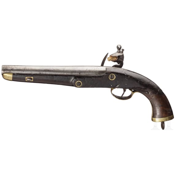 Milit&auml;rische Steinschlosspistole, Osmanisches Reich, Belgien, um 1850