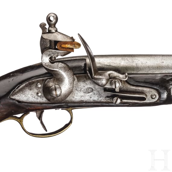 Milit&auml;rische Steinschlosspistole, Osmanisches Reich, Belgien, um 1850