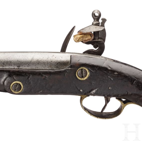 Milit&auml;rische Steinschlosspistole, Osmanisches Reich, Belgien, um 1850