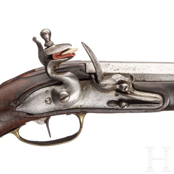 Milit&auml;rische Steinschlosspistole, Hessen (?), um 1720