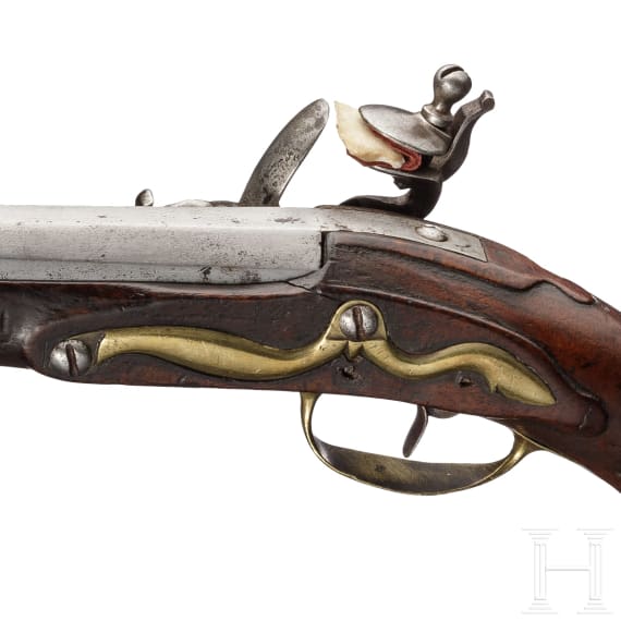 Milit&auml;rische Steinschlosspistole, Hessen (?), um 1720