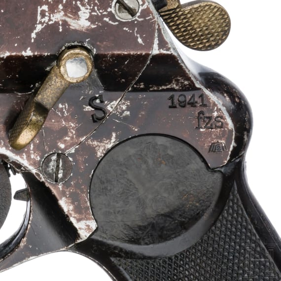 Doppell&auml;ufige Fliegerleuchtpistole Mod. L, Krieghoff, Code "fzs"