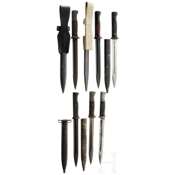 Sechs Seitengewehre M84/98