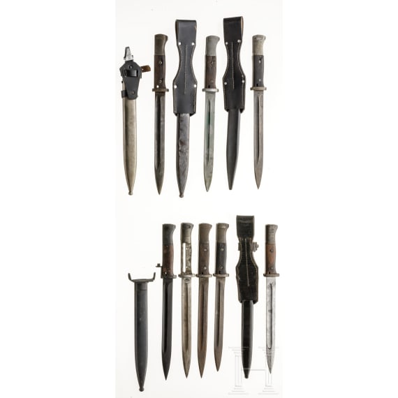 Acht Seitengewehre M84/98
