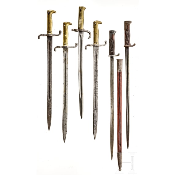 Sechs deutsche Bajonette