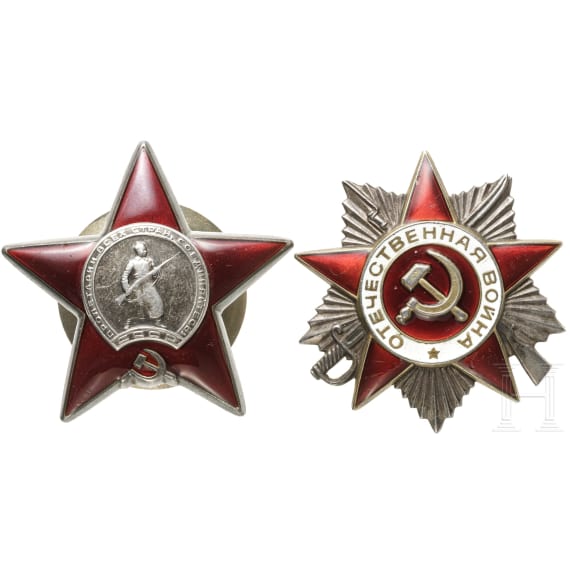 Sammlung &uuml;ber 40 sowjetischer Medaillen und Abzeichen, 20. Jhdt.