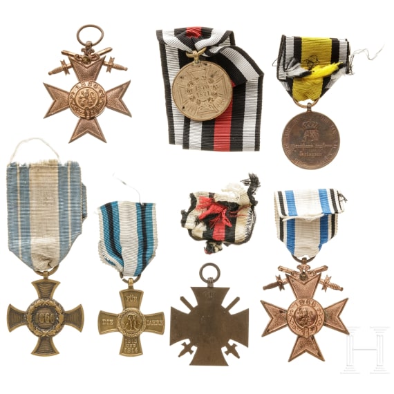 Gruppe bayerische Auszeichnungen und Milit&auml;rpass Feldflieger