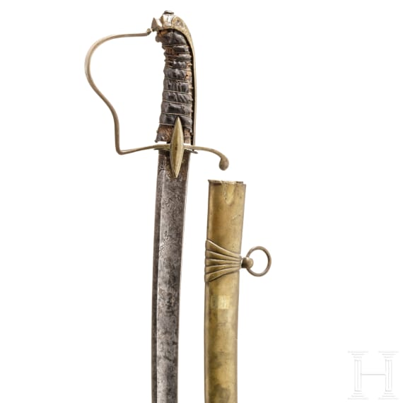 A lion's head sabre for officers of the light cavalry, late 18th century