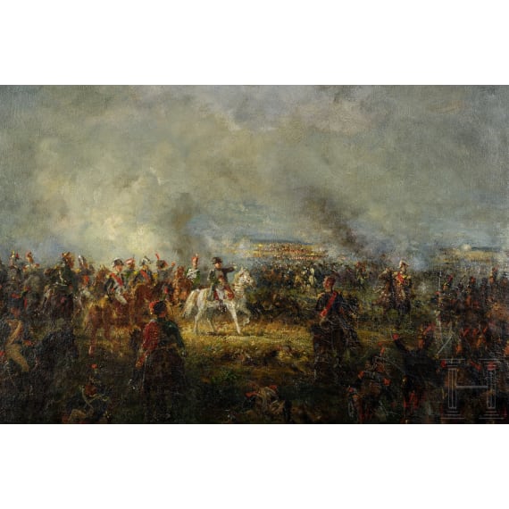 Moritz Delfs (1823 - 1906) - Napoleon in der Schlacht bei Waterloo