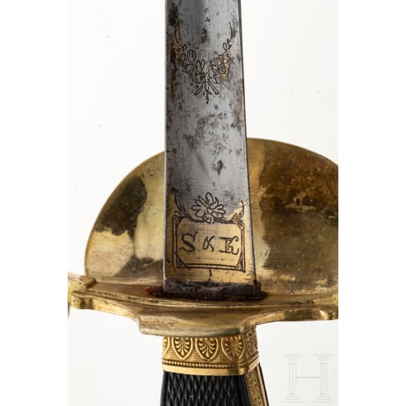 A small sword for officers of the guard or members of the court, 19th century