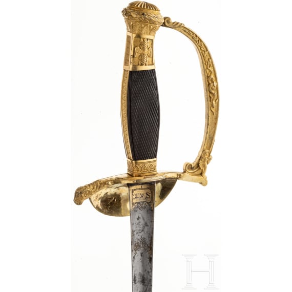 A small sword for officers of the guard or members of the court, 19th century