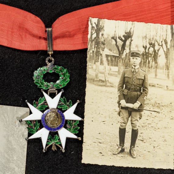 Brigadegeneral Joseph Vincent Félix Fonsagrive (1881 - 1952) - Orden, Fotos, Dokumente, Fahne aus dem Nachlass