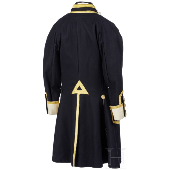 A uniform for an officer of the Royal Navy in the style of late 18th century, copy for re-enactment, 20th century