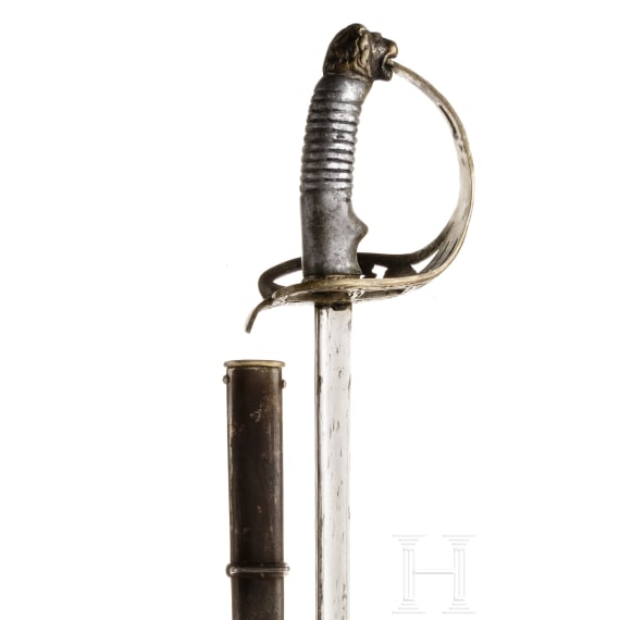A cavalry sabre with the coat of arms of the Kingdom of Yugoslavia, circa 1918
