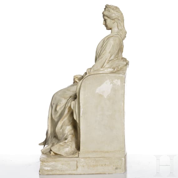 Empress Elisabeth of Austria - a plaster statue after the Hans Bitterlich statue in the Viennese Volksgarten, 1907