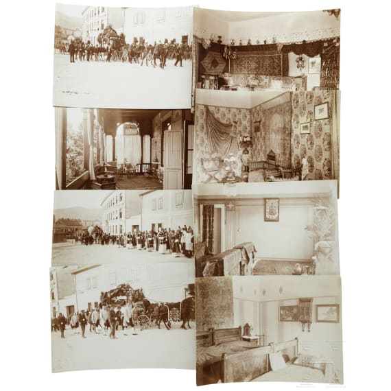Fotoserie &uuml;ber den Besuch/die Ermordung Erzherzog Franz Ferdinands in Sarajewo, 25. bis 29. Juni 1914