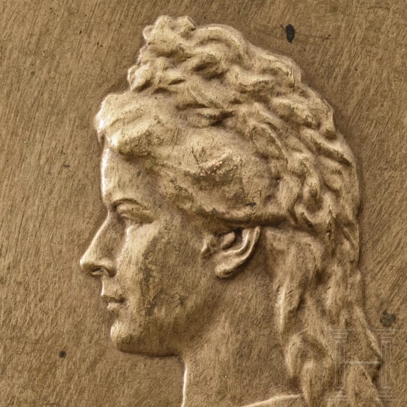 Zwei Rudolf-Neuberger-Bronzeplaketten "Zur Enth&uuml;llung des Kaiserin Elisabeth Denkmals Wien 1907" bzw. mit Portrait Kaiser Franz Josephs, 1902