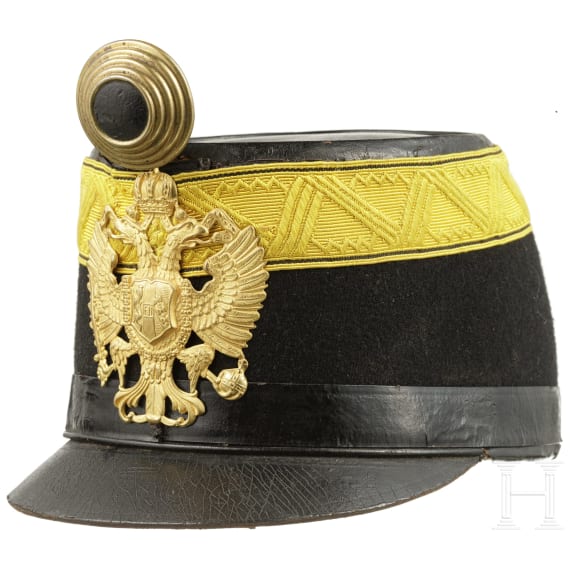 Tschako f&uuml;r einen Korporal der k.u.k. Infanterie, um 1900