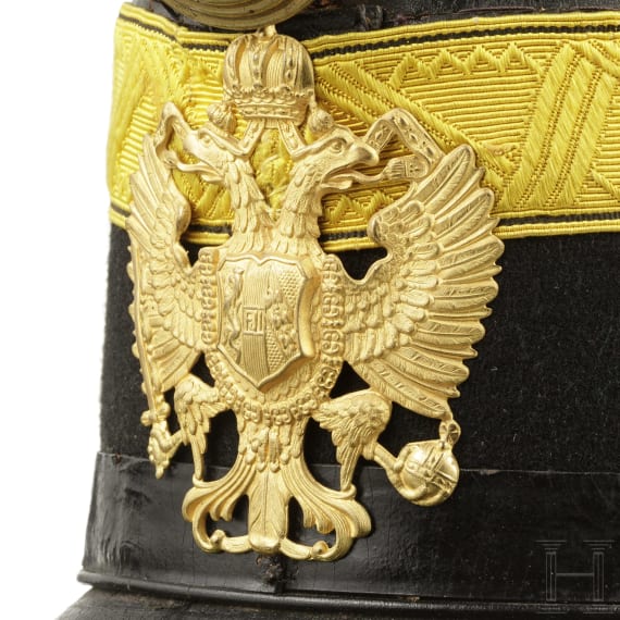 Tschako f&uuml;r einen Korporal der k.u.k. Infanterie, um 1900