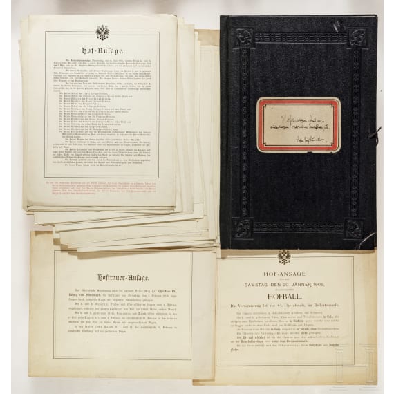 Stephan Graf Wassilko von Serecki (1869 - 1933) - umfangreiche Gruppe an Hofansagen, Audienzansuchen sowie Einladungen, 1906 - 1917