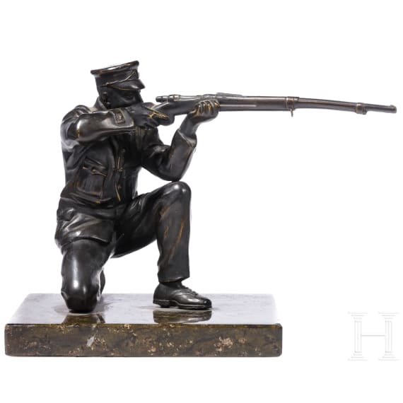 Zwei Sch&uuml;tzenfiguren aus Bronze