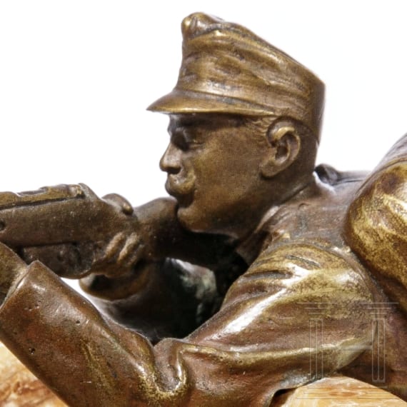 Zwei Sch&uuml;tzenfiguren aus Bronze