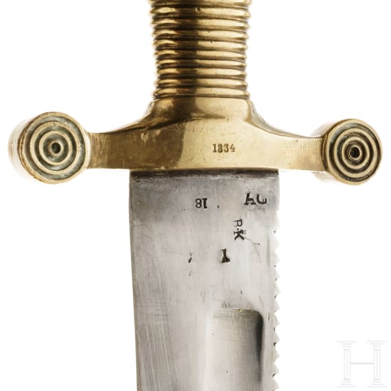 Faschinenmesser f&uuml;r Pioniere M 1834 Tesak, 20. Jhdt.