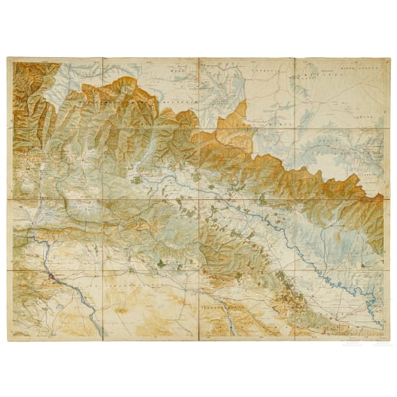 Geografisches Kartenset über den Kaukasus, Mitte 19. Jhdt.