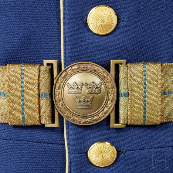 Waffenrock für einen Oberstleutnant mit Feldbinde und Paradeschärpe, 20. Jhdt.