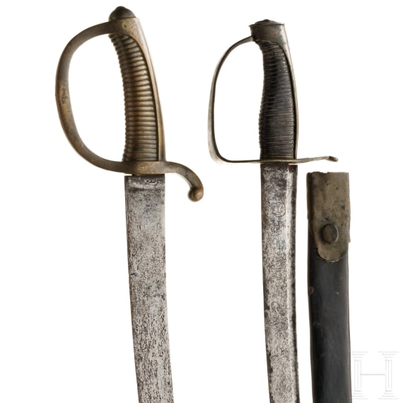 Zwei Infanteries&auml;bel, 18./19. Jhdt.