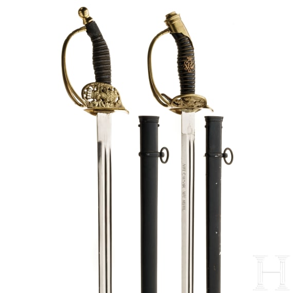 Two swords for infantry officers IOD M 1889