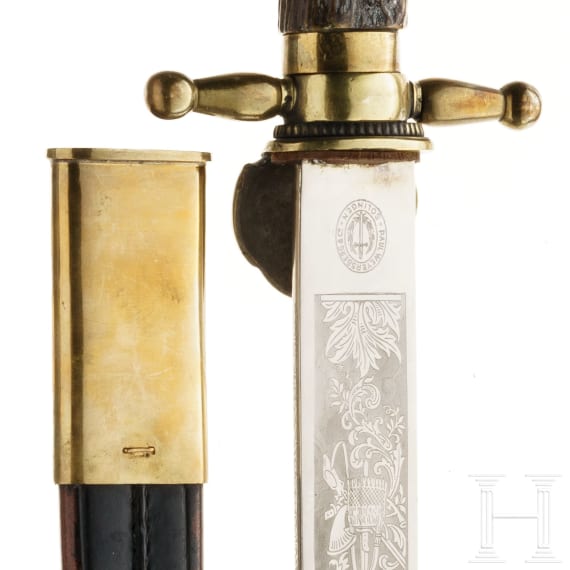 Langer Hirschf&auml;nger mit Weyersberg-Marke, 20. Jhdt.