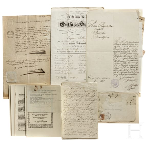 Konvolut historische Schriftst&uuml;cke, deutsch, 15. - 20. Jhdt.