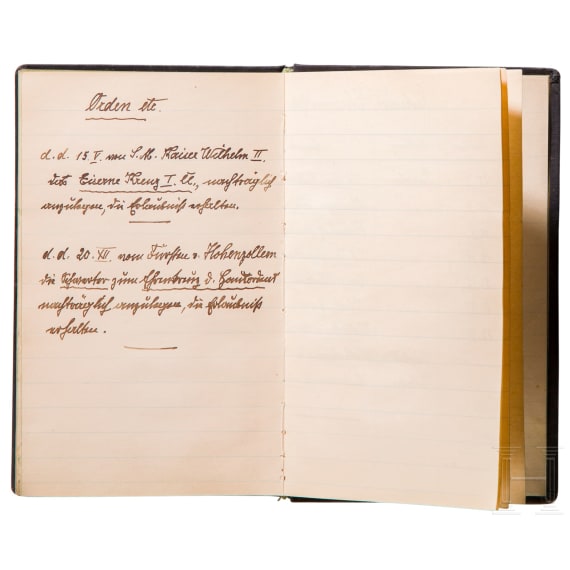 Prinz Alfons von Bayern - persönliches Tagebuch aus dem Jahr 1923