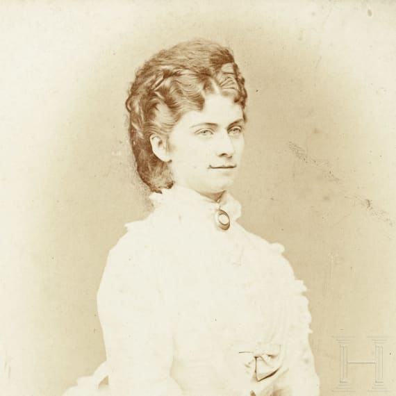 Herzogin Sophie Charlotte in Bayern - gerahmtes Kabinettfoto, Wien, 1870