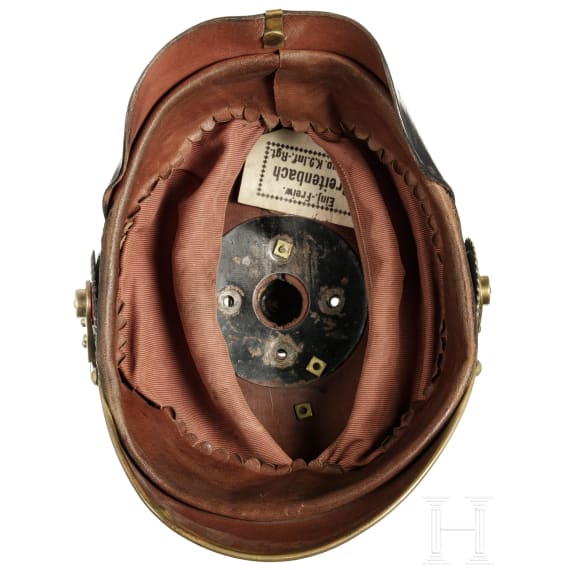 Helm M 1896 f&uuml;r einen Einj&auml;hrig-Freiwilligen