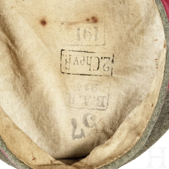 Feldm&uuml;tze f&uuml;r Mannschaften im K&ouml;niglich Bayerischen Chevaulegers-Regiment "Taxis" Nr. 2, datiert 1914